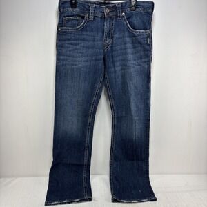 Silver Zac Mens Jeans‎ Size 32x34 Western Embroidered Pocket Contrast Stitching